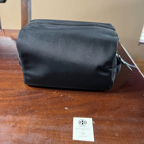 Tory Burch Large nylon cosmetic bag black NEW - Picture 7 of 8